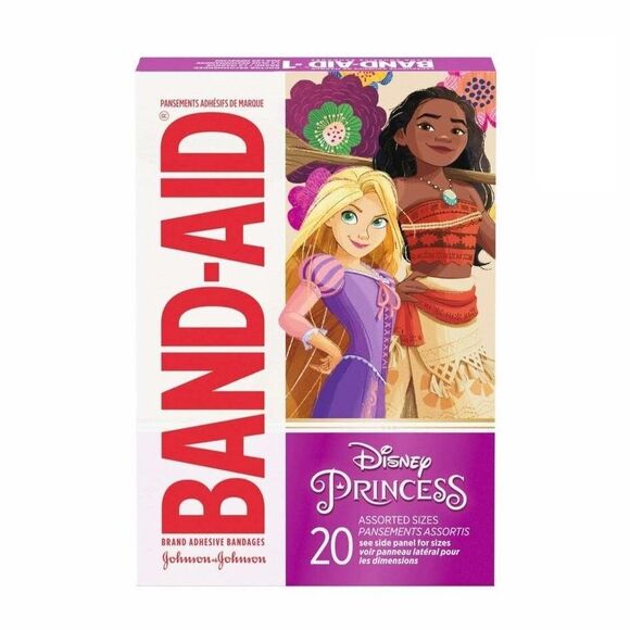 NEW Band-Aid Bandages Disney Princess 20 Count Assorted Sizes Johnson & Johnson - Picture 1 of 10